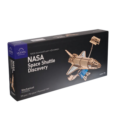 Puzle 3D de madera mecánico UGEARS- Transbordador Espacial Discovery de la NASA 🪐⭐