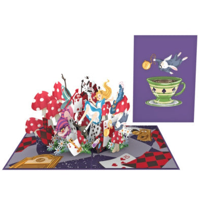 Tarjeta pop-up Kiriarte- Alicia 🫖♠️♥️