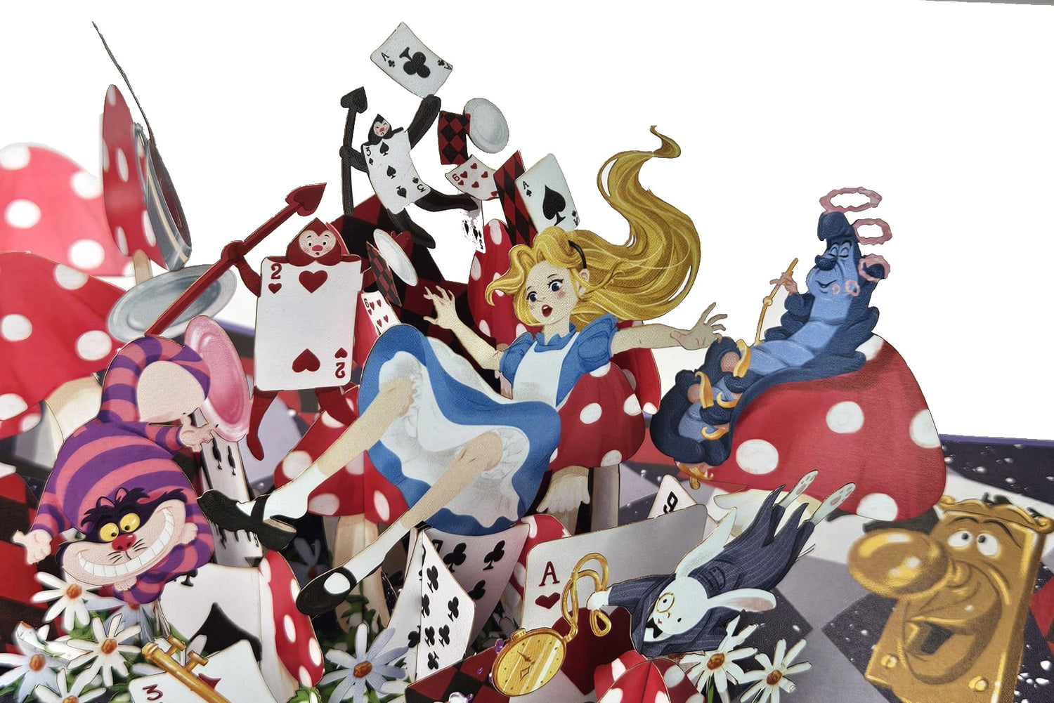 Tarjeta pop-up Kiriarte- Alicia 🫖♠️♥️