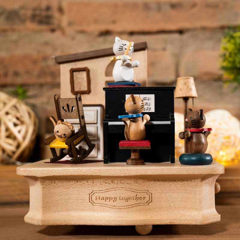 Cajita Musical Wooderful Life - Cat Play Piano 🐈 🐈