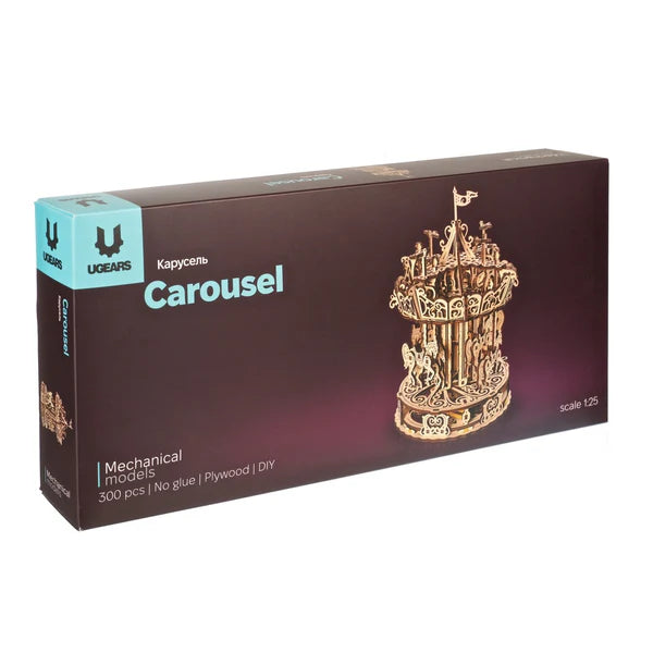 Puzle 3D de madera- Carrusel- Ugears 🎠