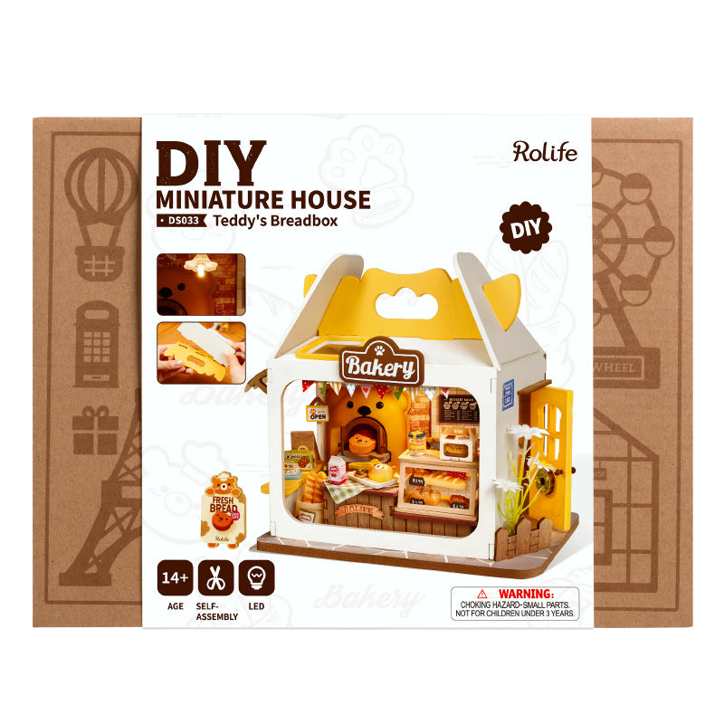 PUZZLE 3D ROBOTIME CASITA MINIATURA - Teddy’s Breadbox DS033 🐻🥖🍞
