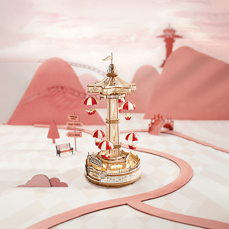 PUZZLE 3D MADERA ROBOTIME- PARACHUTE TOWER (TORRE DE PARACAÍDAS) 🎪