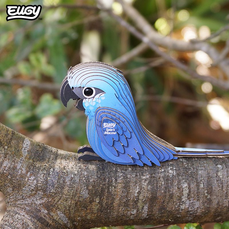 Puzzle 3D Eugy Dodoland- Guacamayo de Spix (Spix´s Macaw) 🦜🔵