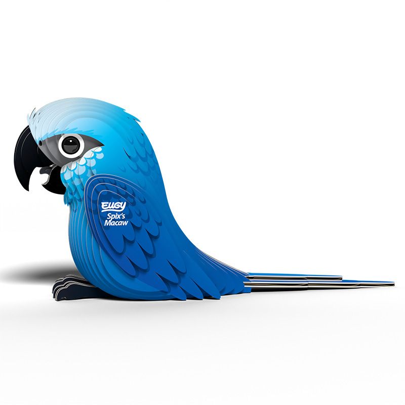 Puzzle 3D Eugy Dodoland- Guacamayo de Spix (Spix´s Macaw) 🦜🔵