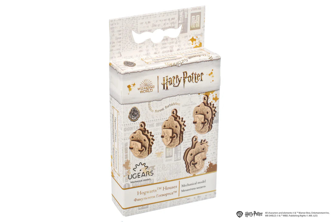 Puzle 3D de madera- Insignias Hogwarts - Ugears (Linea Harry Potter) ⚡👓