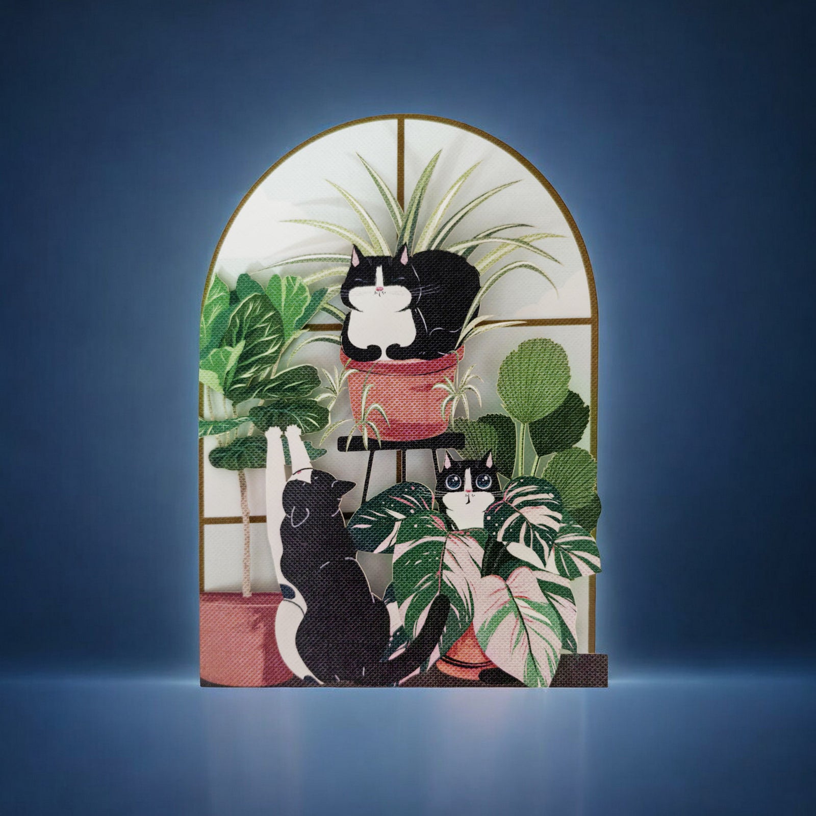 tarjeta de saludo original para amantes de los gatos