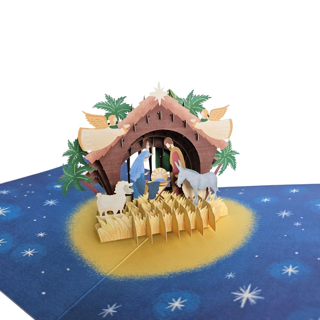 Tarjeta navideña pop-up Kiriarte- Natividad 🌟😇