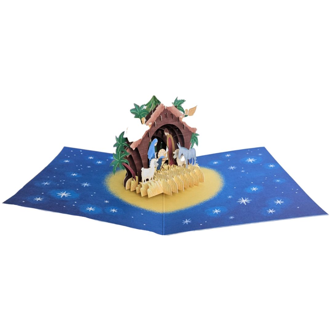 Tarjeta navideña pop-up Kiriarte- Natividad 🌟😇