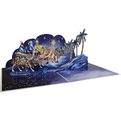 Tarjeta saludo navideño pop-up Kiriarte- 3 Reyes Magos 🌟🎄🤴🏿🤴🏽🤴🏻