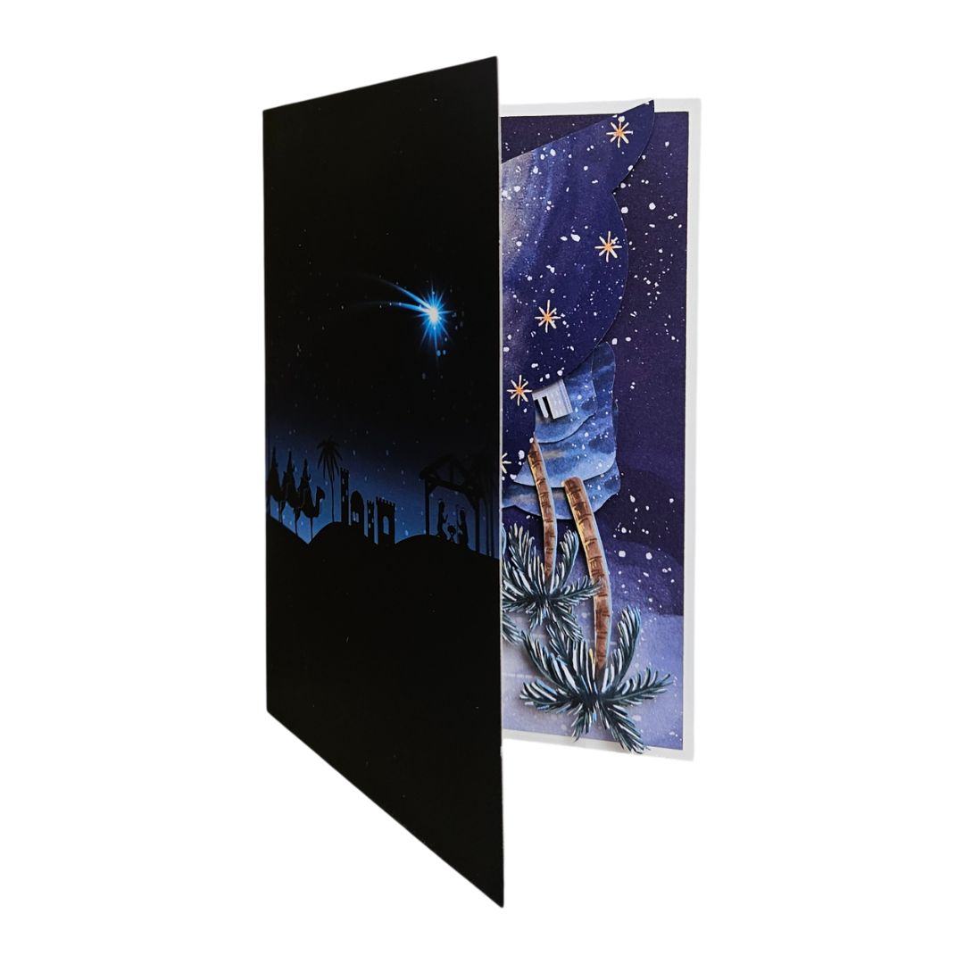 Tarjeta saludo navideño pop-up Kiriarte- 3 Reyes Magos 🌟🎄🤴🏿🤴🏽🤴🏻