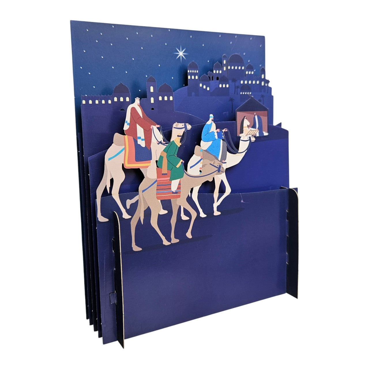 Tarjeta saludo navideño pop-up Kiriarte- Oriente 🌟🐫