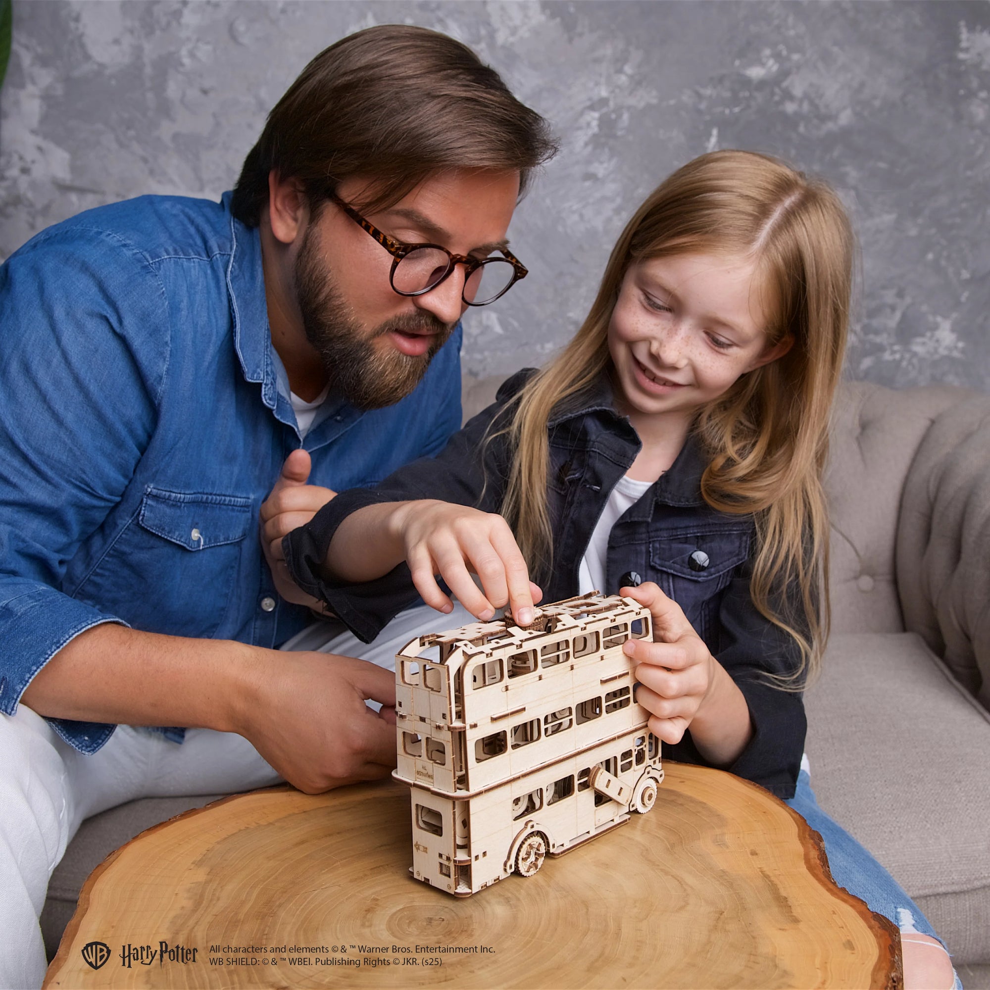 Puzle 3D de madera mecánico UGEARS- Autobus Mágico Harry Potter (KNIGHT BUS) 🚌🪄