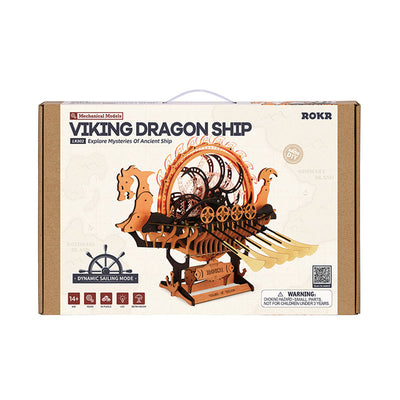 PUZLE 3D MADERA ROBOTIME - Viking Dragon Ship LK802 ⚔️🛡️