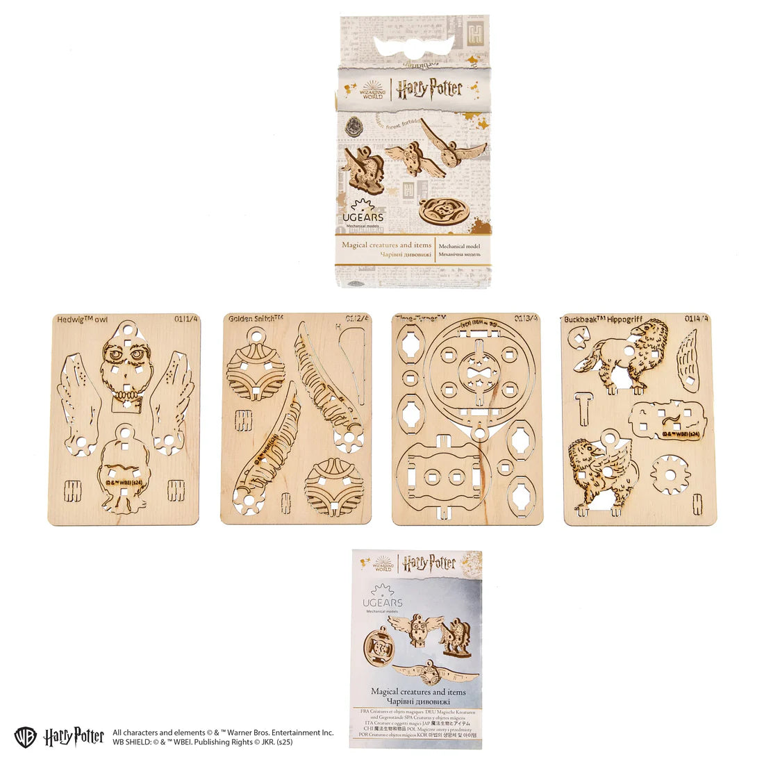 Puzle 3D de madera- Criaturas y Objetos Mágicos- Ugears (Linea Harry Potter) ⚡👓