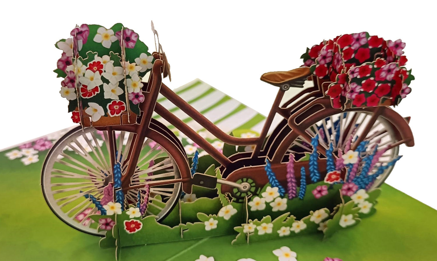 Tarjeta pop-up Kiriarte- Paseo Bici🌺🌼🚲