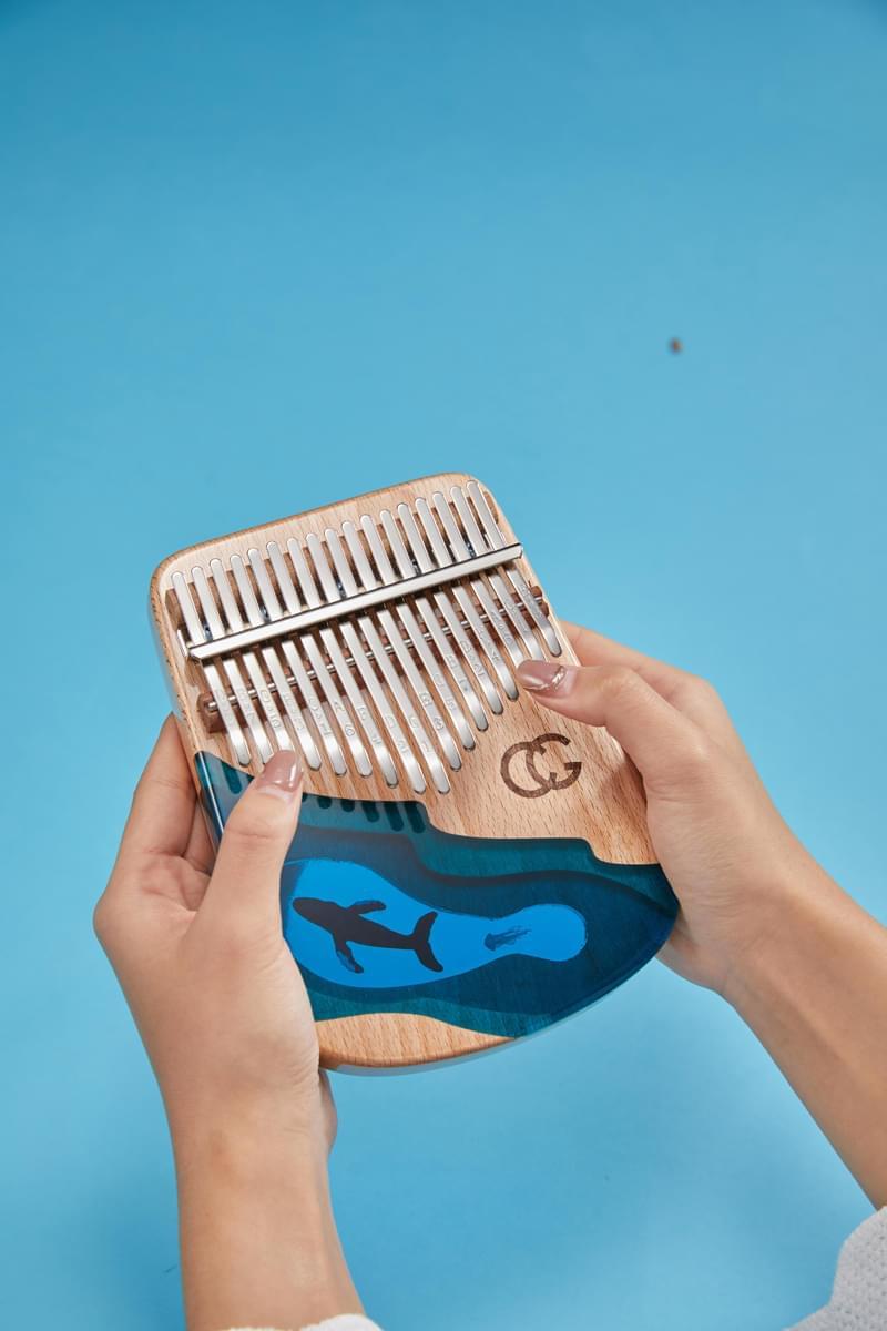Kalimba Océano Ballena líquida - Kalimba Class Sólida Cega Haya