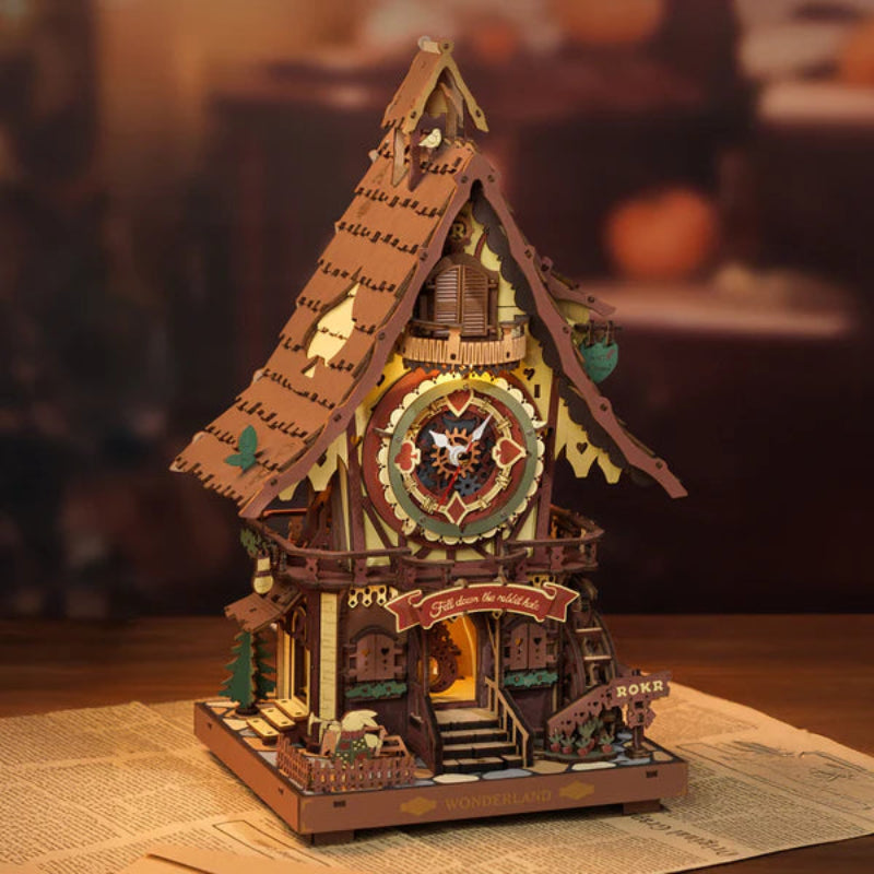 Puzzle 3D Robotime Miniatura - Cuckoo Clock 🕰️🐦‍⬛ (LC901C)