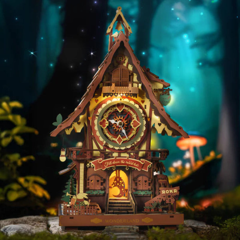 Puzzle 3D Robotime Miniatura - Cuckoo Clock 🕰️🐦‍⬛ (LC901C)