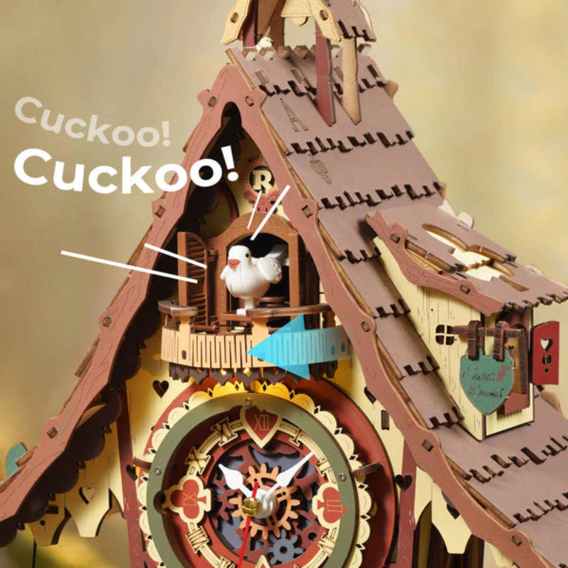 Puzzle 3D Robotime Miniatura - Cuckoo Clock 🕰️🐦‍⬛ (LC901C)