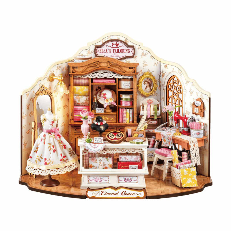 Puzzle 3D Robotime casita miniatura - Rolife Elsa's Tailoring - El atelier de Elsa (DG178) 🏡 🪡