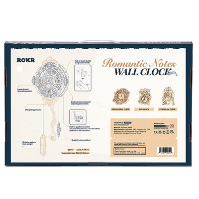 Puzzle 3D madera Robotime - Romantic Notes Wall Clock LC701 🕰️ (Reloj de pared romántico)