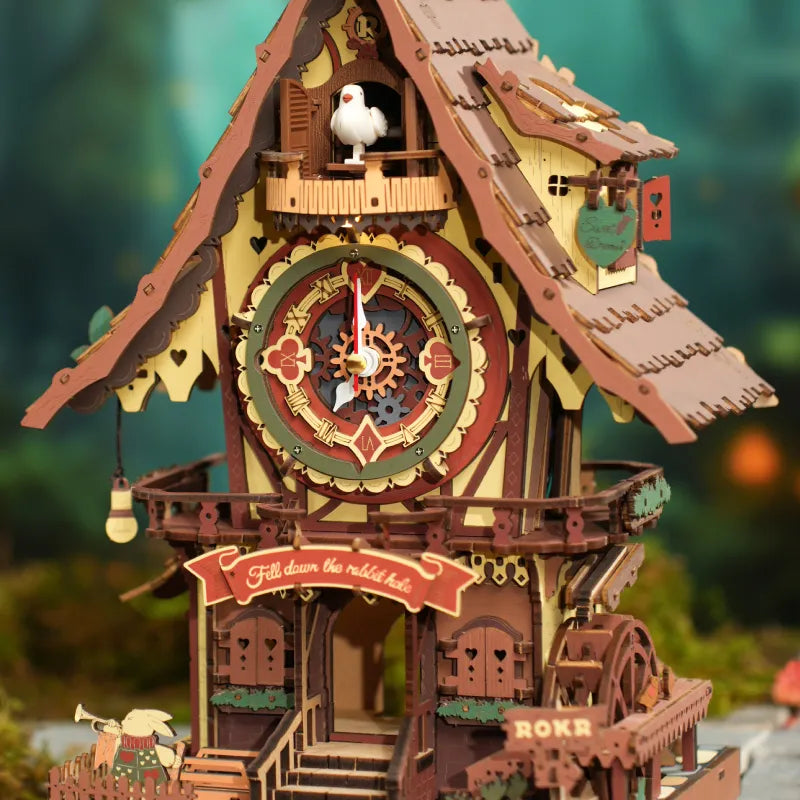 Puzzle 3D Robotime Miniatura - Cuckoo Clock 🕰️🐦‍⬛ (LC901C)