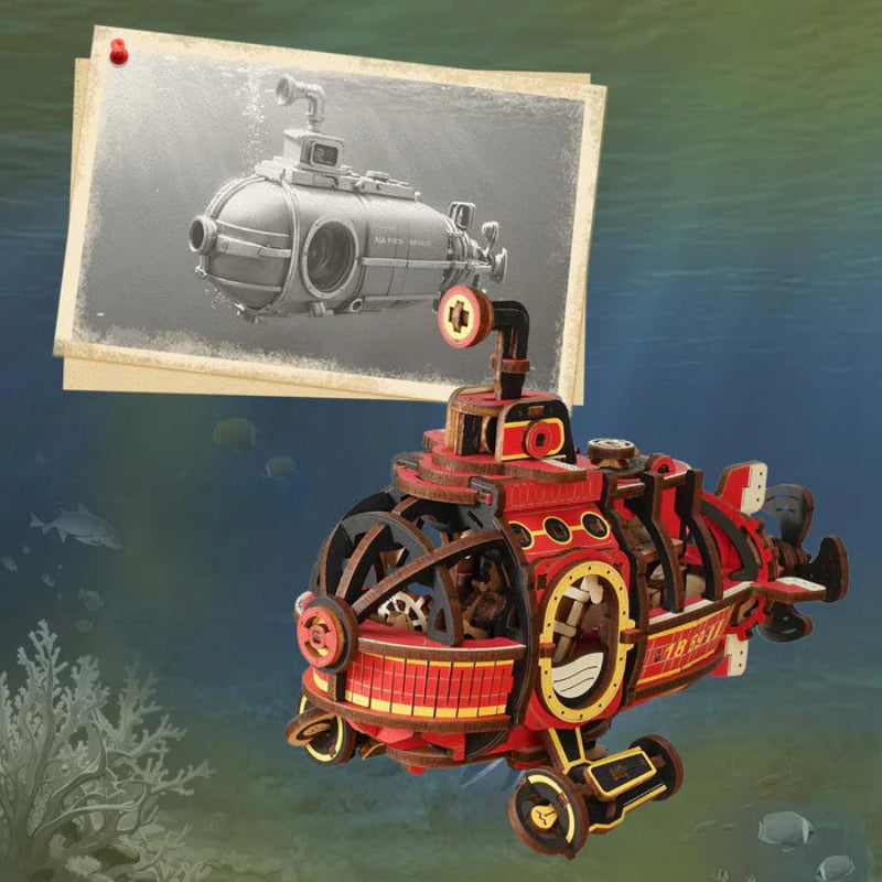 Puzzle 3D madera Robotime - Péndulo Deep-Sea Adventurer -"Aventura submarina" (MCD04) 🌊