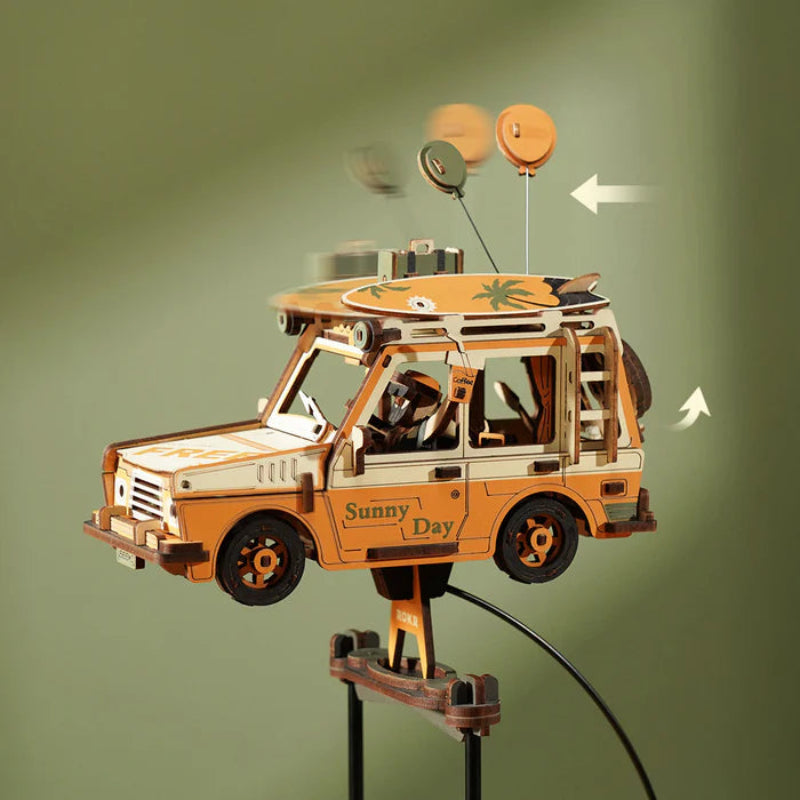 Puzzle 3D madera Robotime - ROKR Péndulo Road Tripper - "Viaje en ruta" (MCD03)🚙