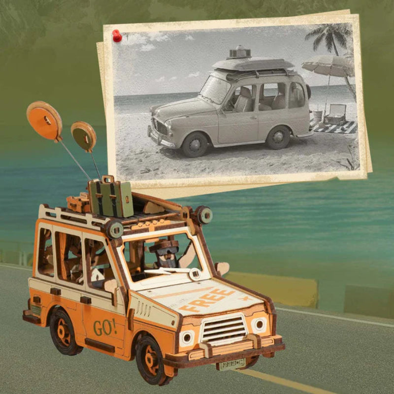 Puzzle 3D madera Robotime - ROKR Péndulo Road Tripper - "Viaje en ruta" (MCD03)🚙