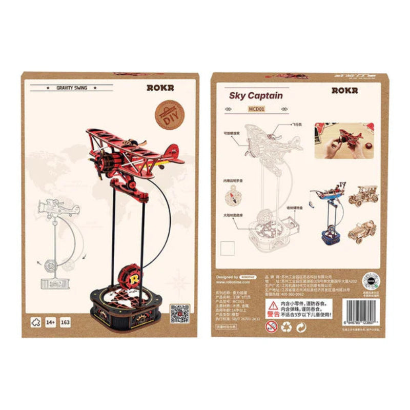 Puzzle 3D Robotime Miniatura - Sky Captain 🛩️