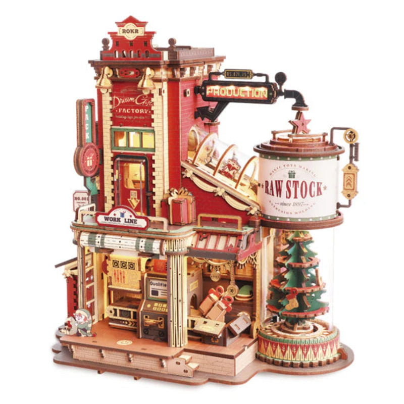 Puzzle 3D Robotime Madera EAB01 - Dream Gift Factory 🎅🏽 🎄 (fábrica de regalos navideños)