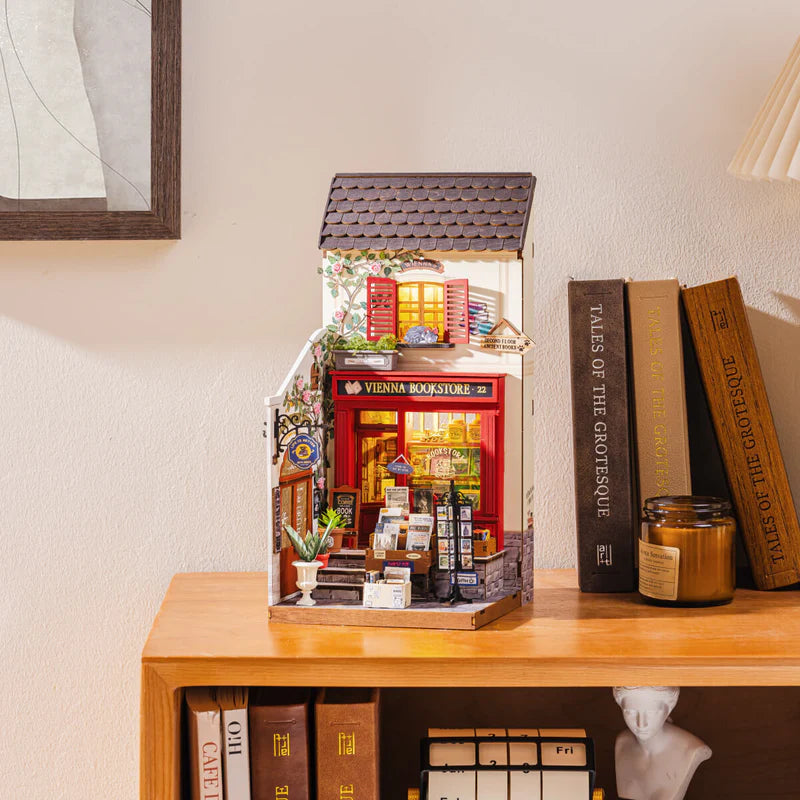 Rolife Robotime - Book Nook- Puzle 3d - Librería de Viena -Vienna Bookstore DG183📚🏛️