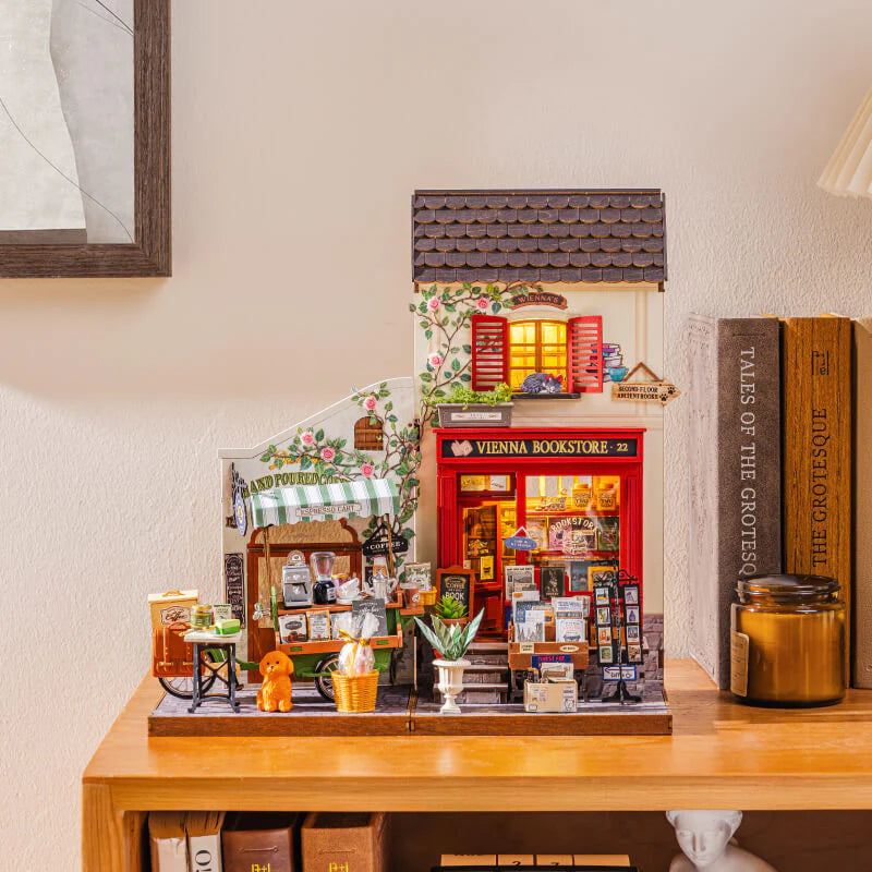 Rolife Robotime - Book Nook- Puzle 3d - Librería de Viena -Vienna Bookstore DG183📚🏛️