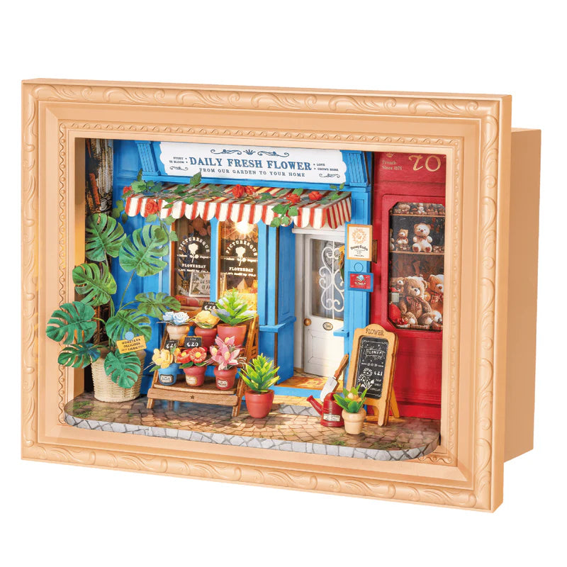 Rolife de Robotime- Book Nook - puzle 3 - Florería Daily Fresh Flower DP003 🌿💐
