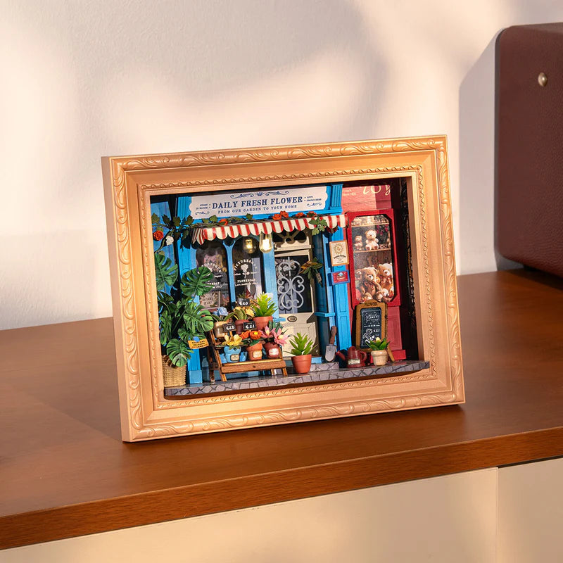 Rolife de Robotime- Book Nook - puzle 3 - Florería Daily Fresh Flower DP003 🌿💐