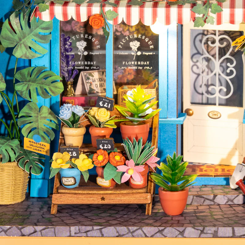 Rolife de Robotime- Book Nook - puzle 3 - Florería Daily Fresh Flower DP003 🌿💐