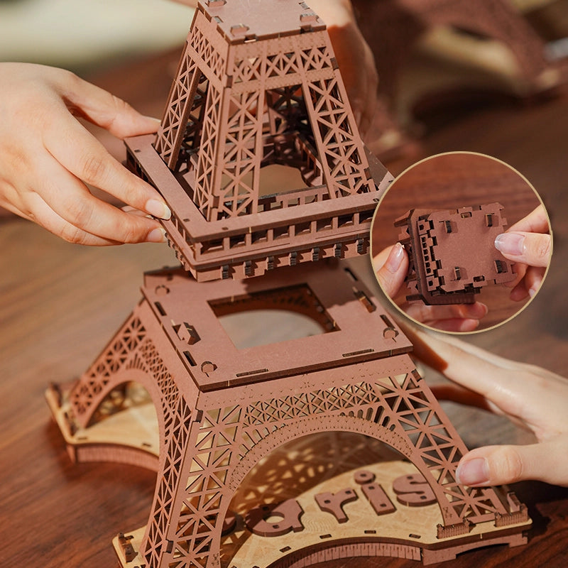 Puzzle 3D Robotime - Night Eiffel Tower TGL01 (Noche en la Torre Eiffel) 🌃🇫🇷
