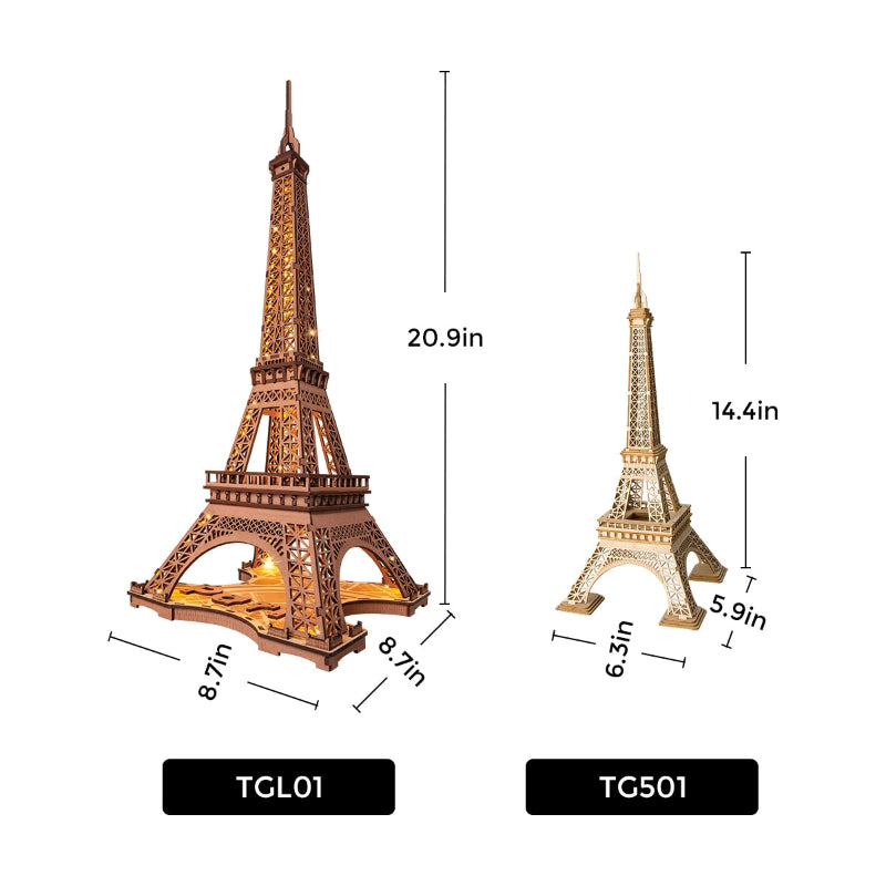 Puzzle 3D Robotime - Night Eiffel Tower TGL01 (Noche en la Torre Eiffel) 🌃🇫🇷