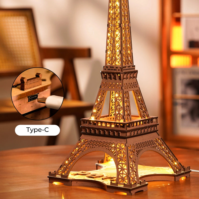 Puzzle 3D Robotime - Night Eiffel Tower TGL01 (Noche en la Torre Eiffel) 🌃🇫🇷
