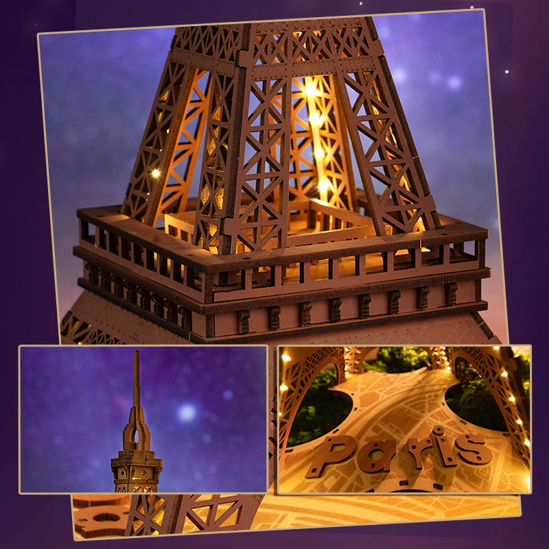 Puzzle 3D Robotime - Night Eiffel Tower TGL01 (Noche en la Torre Eiffel) 🌃🇫🇷