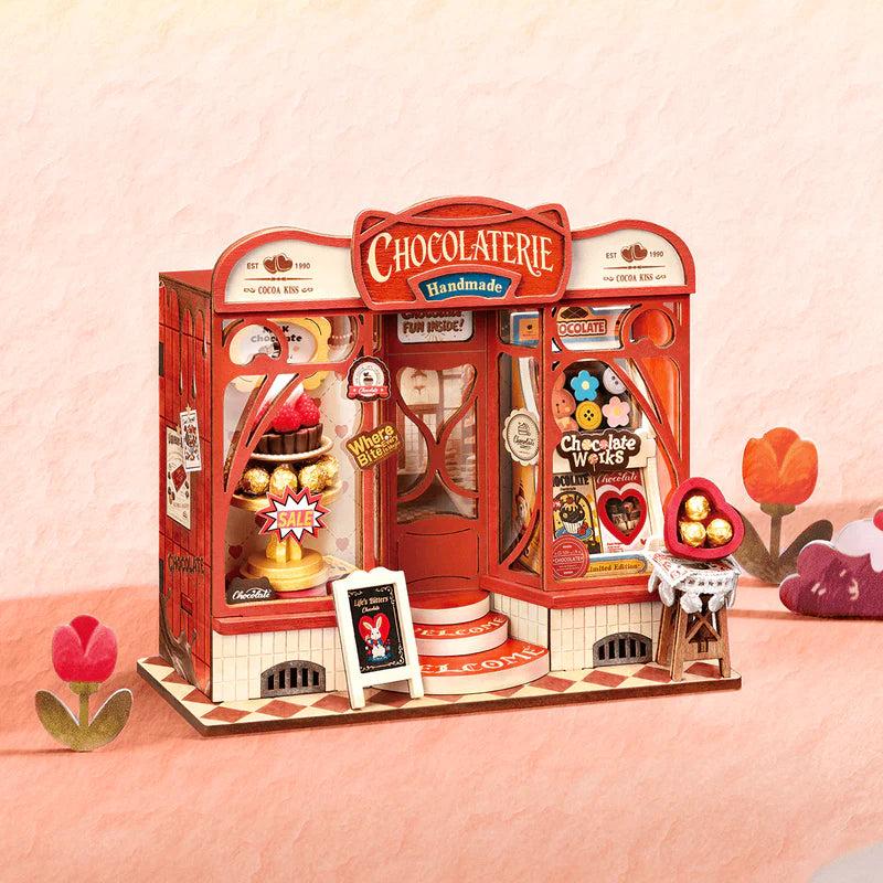 Rolife  Robotime - Puzle 3d - Casita miniatura- Tienda de Chocolates - Sweet Chocolate Shop DS046 🍬🍫