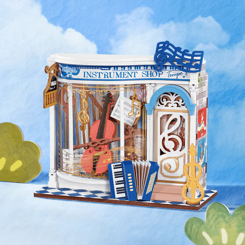 Rolife Robotime - Puzle 3d - casita miniatura - Tienda de Instrumentos musicales - Melody Instrument Shop DS047 🎹🎸