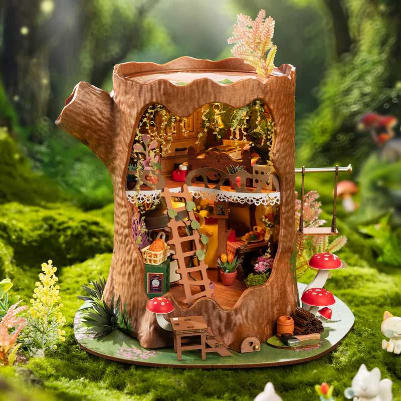 Rolife Robotime - Puzle 3d madera - Un cuento de hadas en la casa del árbol - Fairy tale Tree House DG179🧚🌳