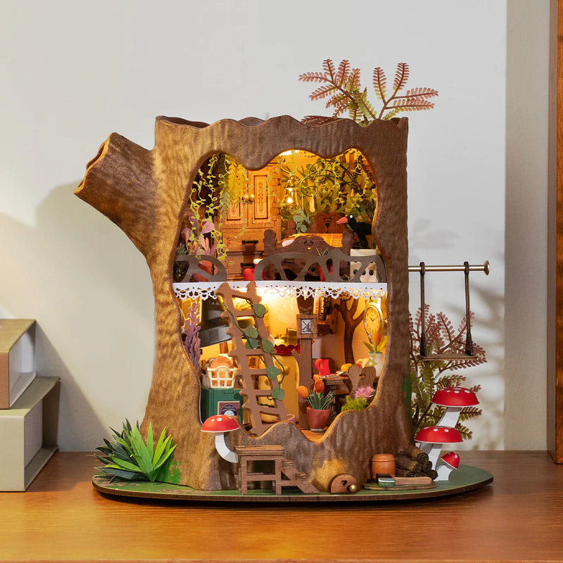Rolife Robotime - Puzle 3d madera - Un cuento de hadas en la casa del árbol - Fairy tale Tree House DG179🧚🌳