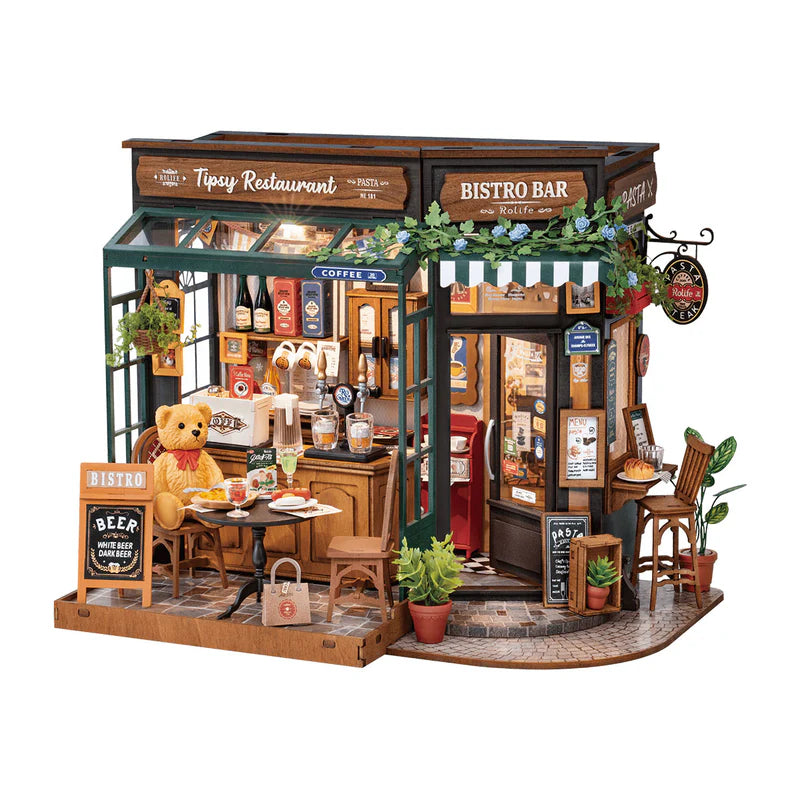 PUZZLE 3D ROBOTIME CASITA MINIATURA - Tipsy Restaurant DG167 🍽️