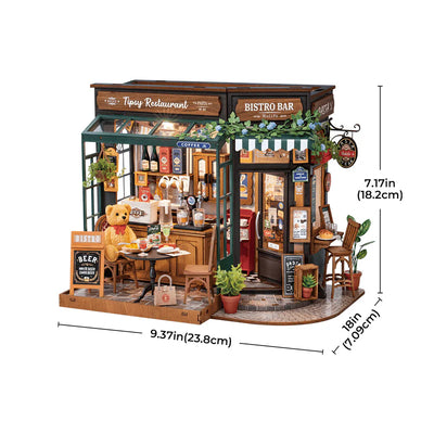 PUZZLE 3D ROBOTIME CASITA MINIATURA - Tipsy Restaurant DG167 🍽️