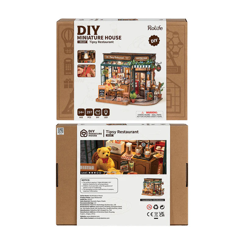 PUZZLE 3D ROBOTIME CASITA MINIATURA - Tipsy Restaurant DG167 🍽️