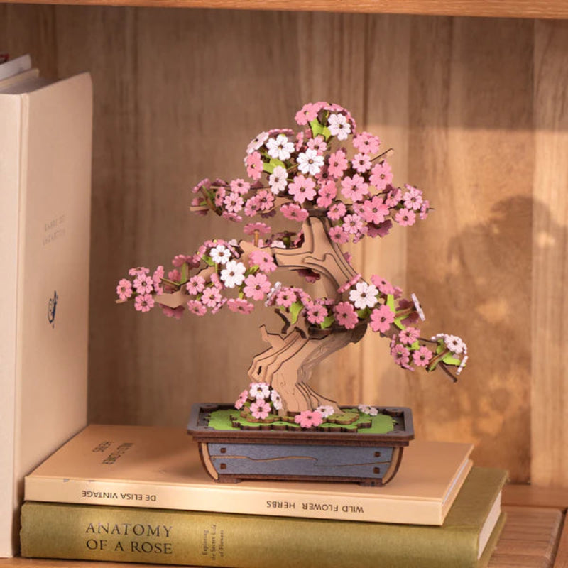 Puzzle 3D Robotime Miniatura - Sakura Bonsai 🌸