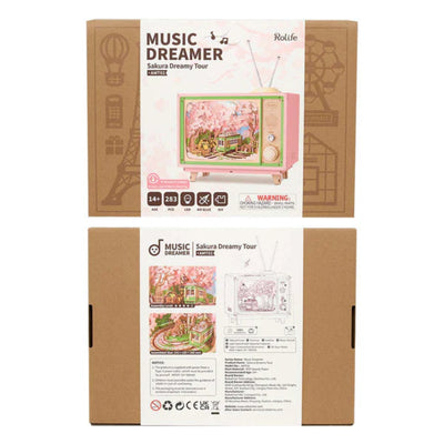 Puzzle 3D Robotime Madera y caja musical - Sakura Dreamy Tour 🌸📺